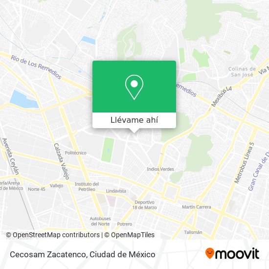 Mapa de Cecosam Zacatenco