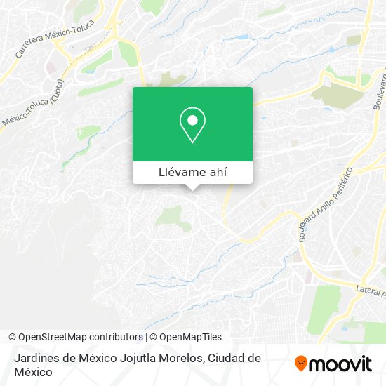 Mapa de Jardines de México Jojutla Morelos