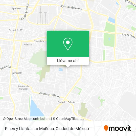 Mapa de Rines y Llantas La Muñeca