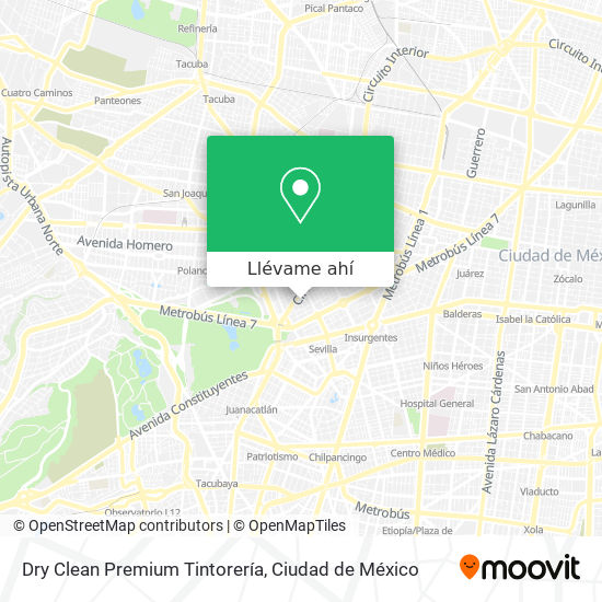 Mapa de Dry Clean Premium Tintorería