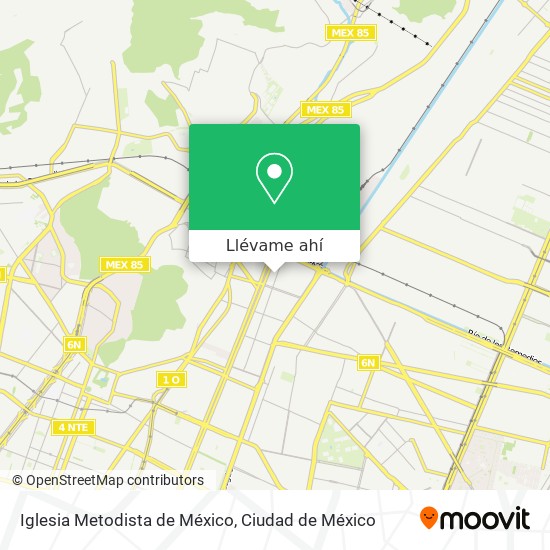 Mapa de Iglesia Metodista de México
