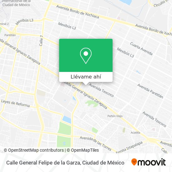 Mapa de Calle General Felipe de la Garza