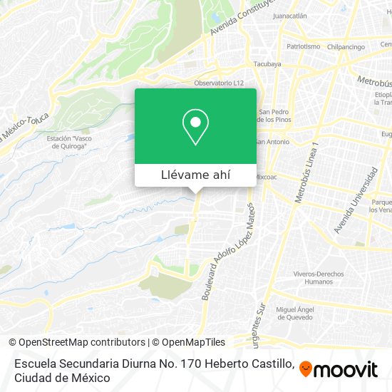 Mapa de Escuela Secundaria Diurna No. 170 Heberto Castillo