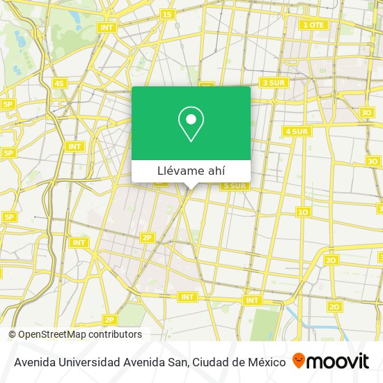 Mapa de Avenida Universidad Avenida San