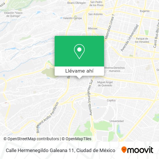 Mapa de Calle Hermenegildo Galeana 11