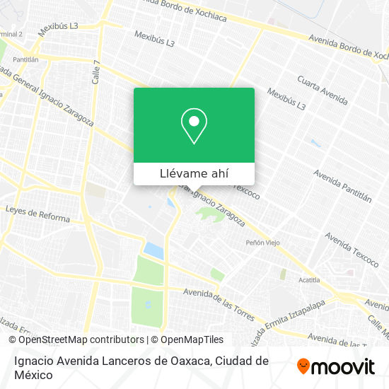 Mapa de Ignacio Avenida Lanceros de Oaxaca