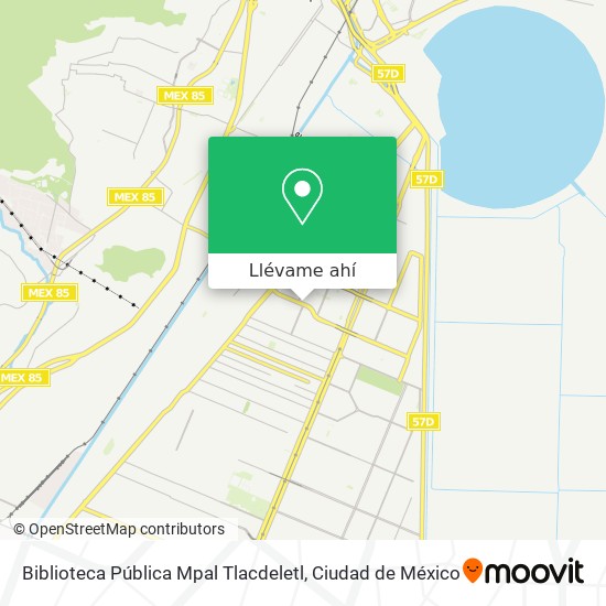 Mapa de Biblioteca Pública Mpal Tlacdeletl