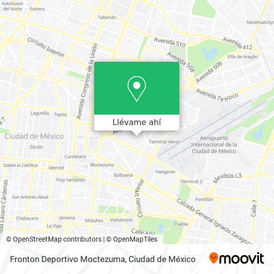Mapa de Fronton Deportivo Moctezuma