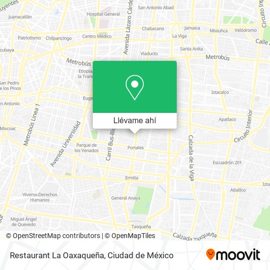 Mapa de Restaurant La Oaxaqueña