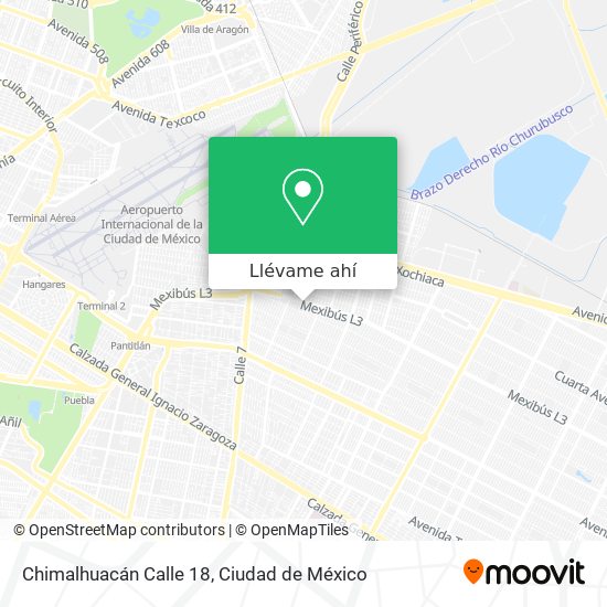 Mapa de Chimalhuacán Calle 18