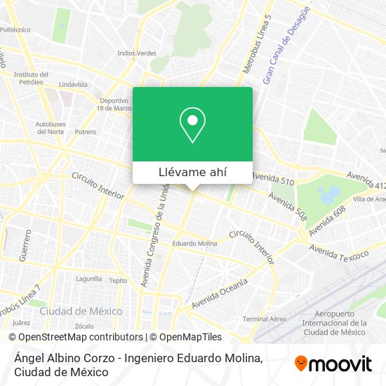 Mapa de Ángel Albino Corzo - Ingeniero Eduardo Molina