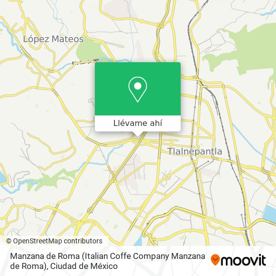 Mapa de Manzana de Roma (Italian Coffe Company Manzana de Roma)