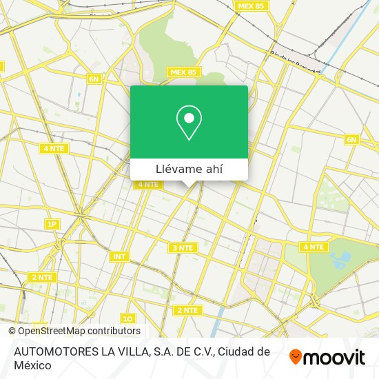 Mapa de AUTOMOTORES LA VILLA, S.A. DE C.V.