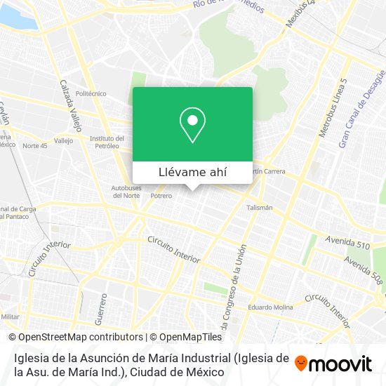 Cómo llegar a Iglesia de la Asunción de María Industrial (Iglesia de la  Asu. de María Ind.) en Gustavo A. Madero en Autobús o Metro?