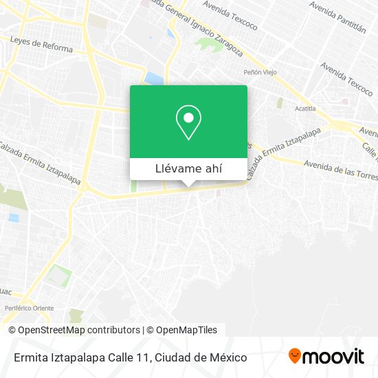 Mapa de Ermita Iztapalapa Calle 11