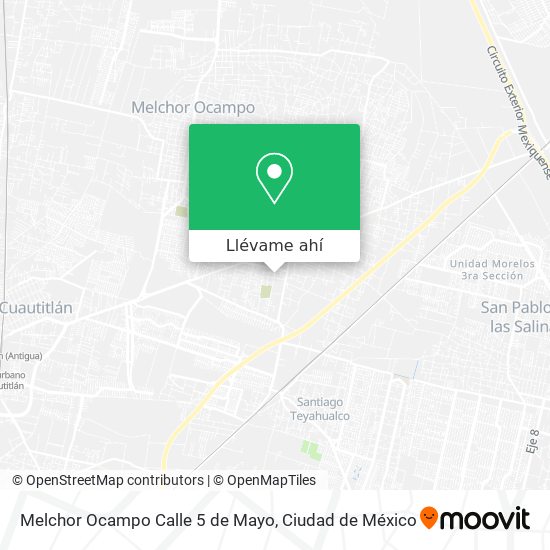 Cómo llegar a Melchor Ocampo Calle 5 de Mayo en Cuautitlán en Autobús o  Tren?