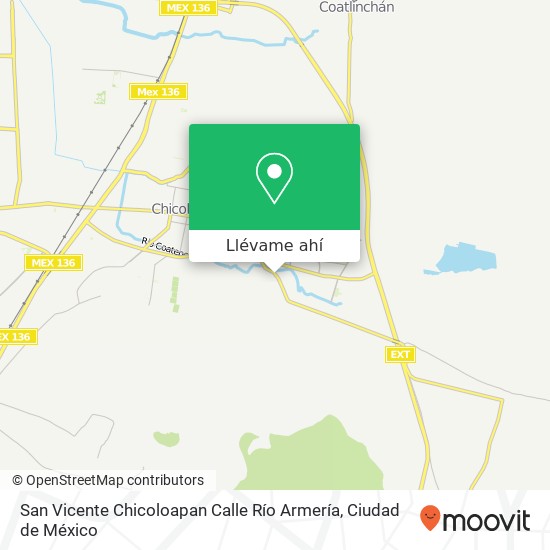 Cómo llegar a San Vicente Chicoloapan Calle Río Armería, 56370 Chicoloapan,  México en Chimalhuacán en Autobús o Metro?