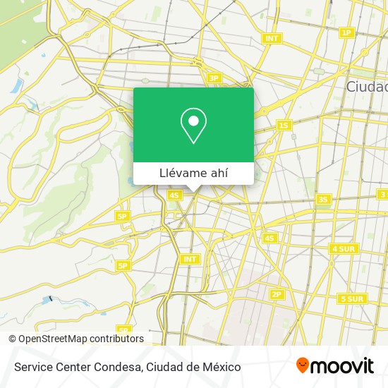 Mapa de Service Center Condesa