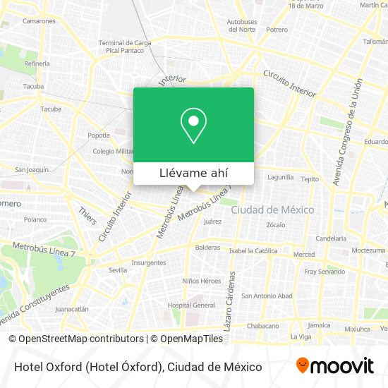 Mapa de Hotel Oxford (Hotel Óxford)