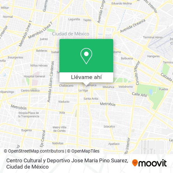 Mapa de Centro Cultural y Deportivo Jose María Pino Suarez