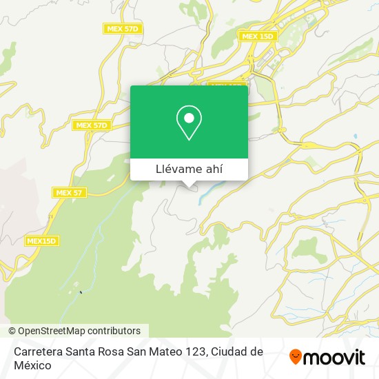 Mapa de Carretera Santa Rosa San Mateo 123