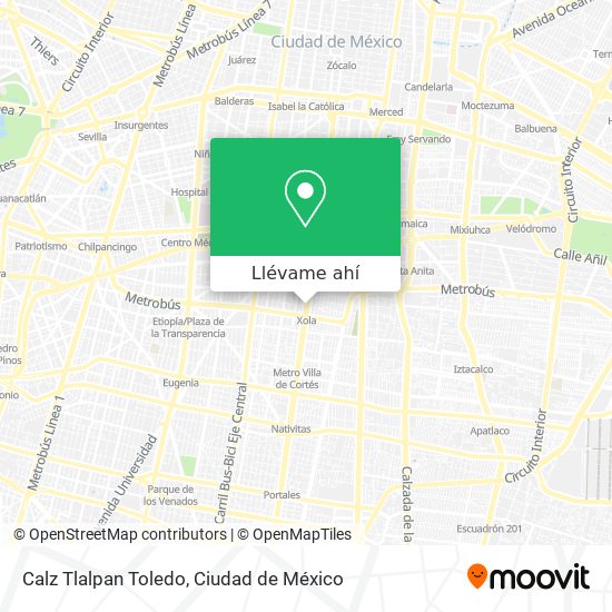 Mapa de Calz Tlalpan Toledo