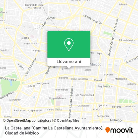 Mapa de La Castellana (Cantina La Castellana Ayuntamiento)