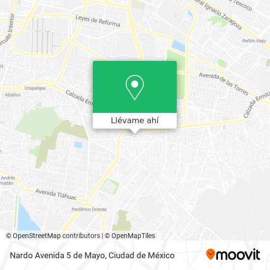 Mapa de Nardo Avenida 5 de Mayo