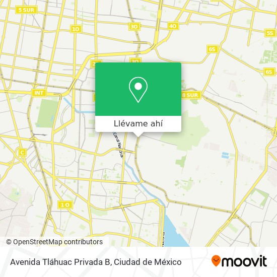 Mapa de Avenida Tláhuac Privada B