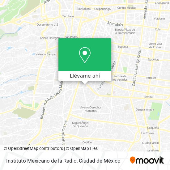 Mapa de Instituto Mexicano de la Radio