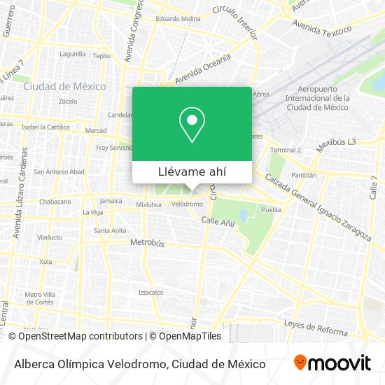Mapa de Alberca Olímpica Velodromo