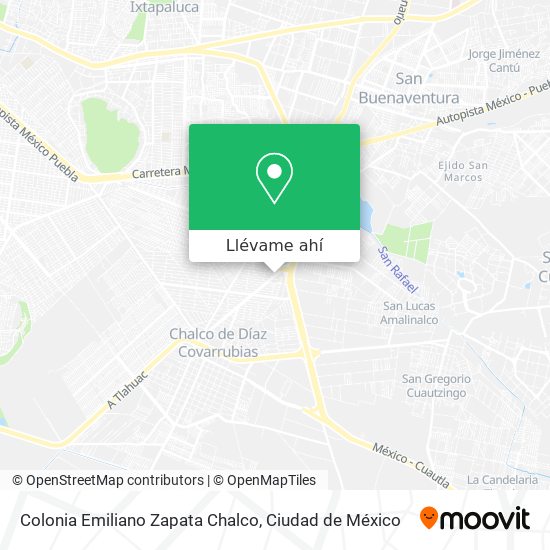 Mapa de Colonia Emiliano Zapata Chalco