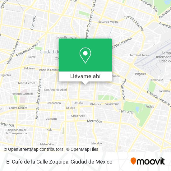 Mapa de El Café de la Calle Zoquipa
