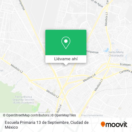 Mapa de Escuela Primaria 13 de Septiembre