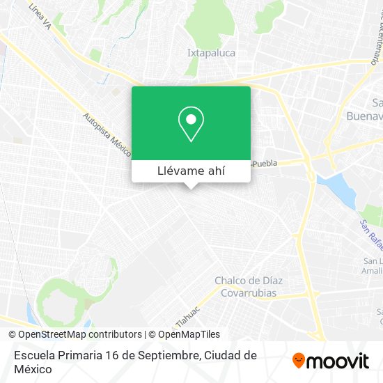 Mapa de Escuela Primaria 16 de Septiembre