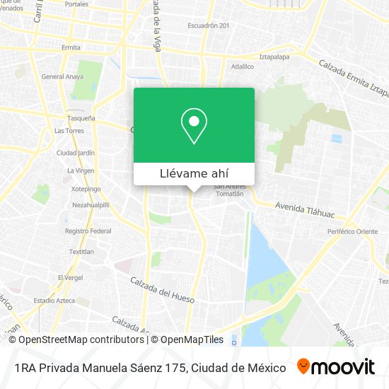 Mapa de 1RA Privada Manuela Sáenz 175