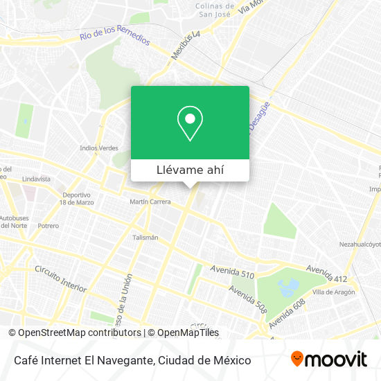 Mapa de Café Internet El Navegante