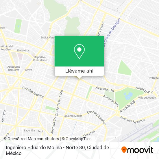 Mapa de Ingeniero Eduardo Molina - Norte 80