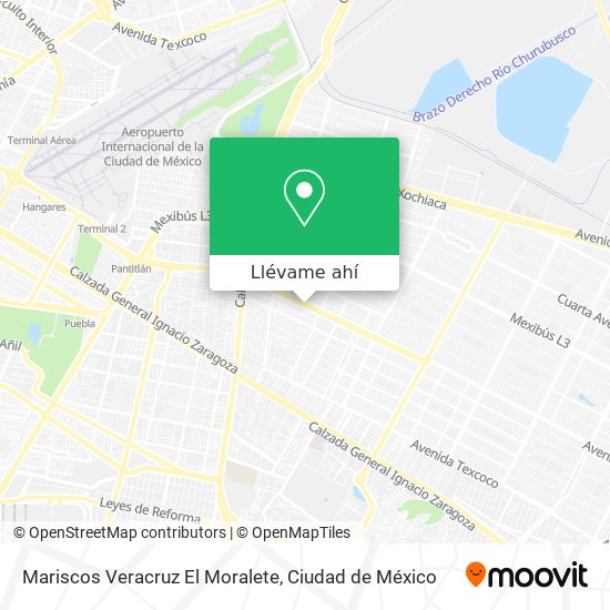 Mapa de Mariscos Veracruz El Moralete