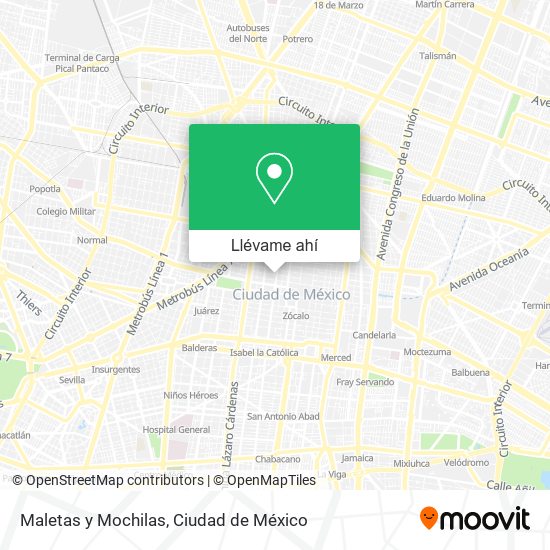 Mapa de Maletas y Mochilas
