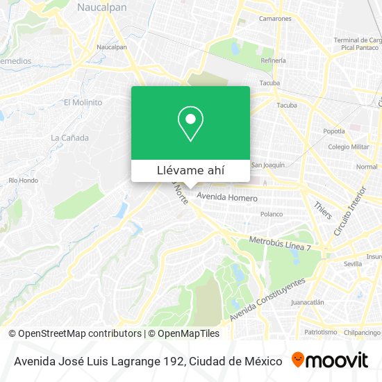 Mapa de Avenida José Luis Lagrange 192