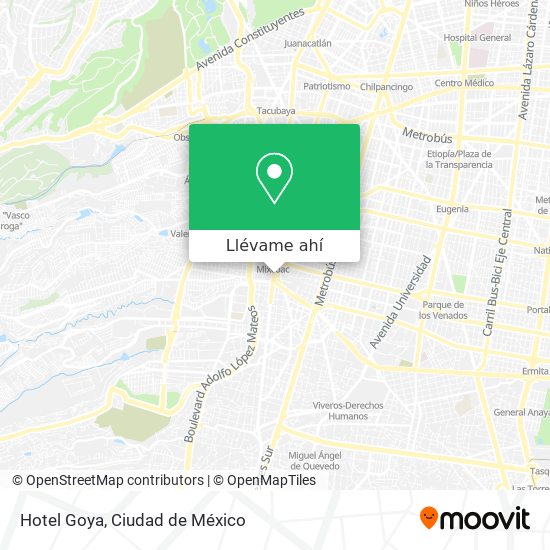 Mapa de Hotel Goya