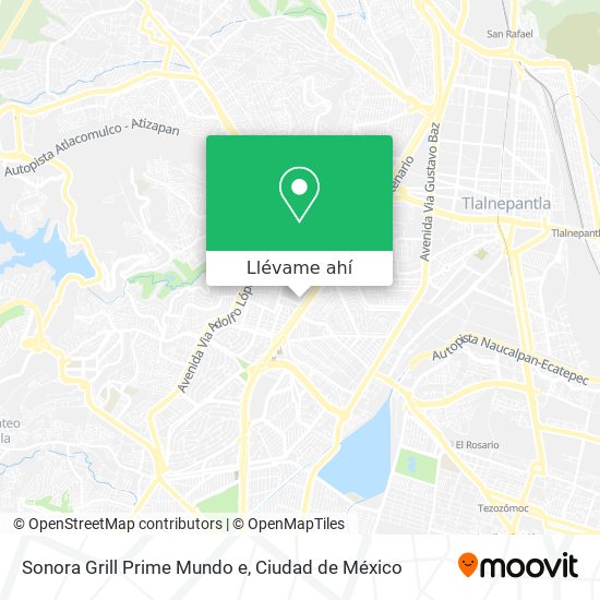 Mapa de Sonora Grill Prime Mundo e