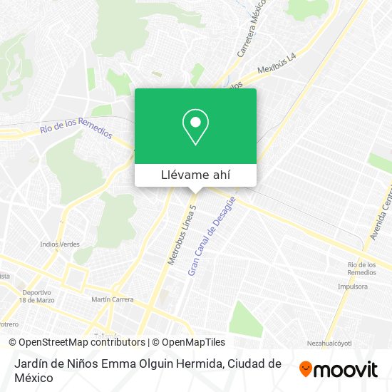 Mapa de Jardín de Niños Emma Olguin Hermida