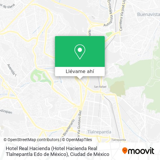 Mapa de Hotel Real Hacienda (Hotel Hacienda Real Tlalnepantla Edo de México)