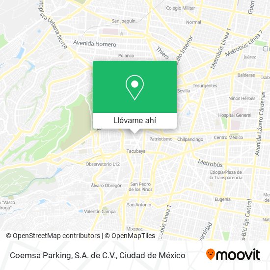 Mapa de Coemsa Parking, S.A. de C.V.