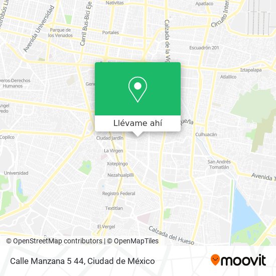 Mapa de Calle Manzana 5 44