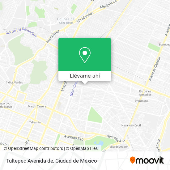 Mapa de Tultepec Avenida de