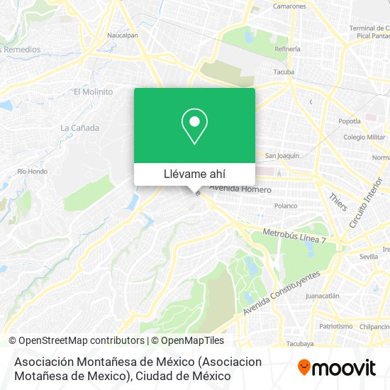 Mapa de Asociación Montañesa de México (Asociacion Motañesa de Mexico)