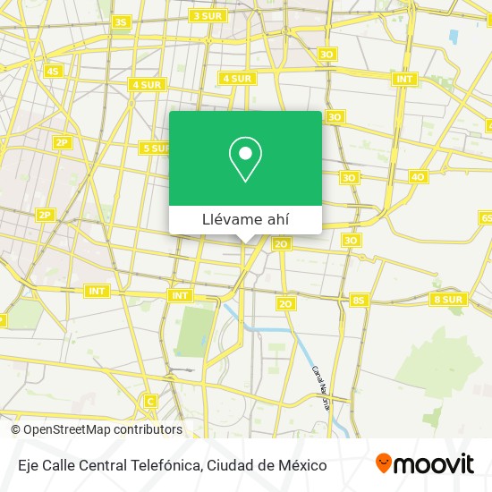 Mapa de Eje Calle Central Telefónica